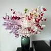 Flores de teto, flores artificiais, pequenas flores de sino, flores artificiais para sala de estar de casamento, decoração de salão de casamento, flores artificiais de phalaenopsis, flores de sino