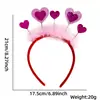 Diadema Día de San Valentín Chino Creativa Propuesta de Boda Disfraz Decoración de Corazón Tocado Romántico Diadema de Corazón de Melocotón Hebilla para el Cabello
