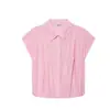 Z Comercio Exterior Transfronterizo Wholesale Estilo Europeo y Americano Ropa de Mujer Nueva Moda Elegante Wholesale Simple Rayas Camisa Corta Tops