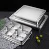 Caja de sabor japonés caja de condimentos de acero inoxidable tarro de condimentos cuadrado de cocina con tapa traje de caja de almacenamiento de condimentos para ingredientes de polvo de hielo