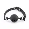 Qianbaiqu Sm Bola Oral Tapón Bucal Sexy con Agujeros Grande, Mediano y Pequeño Tapón Bucal de Silicona Completa y Grilletes Juguete Sexual para Adultos