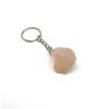 Llavero de Piedra Bruta de Cristal Natural Cadena de Bolsa de Mineral de Piedra Bruta Irregular Hebilla de Cadena Anillo Colgante Accesorios de Joyería Suministro Directo de Fábrica