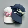 Comercio Exterior Estilo K Gorra de Béisbol Ajustable con Lazo Estéreo 3D para Mujer Gorra con Visera de Cinta Gorra de Algodón