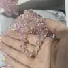 Miçangas de vidro para cubos de açúcar com furo diagonal de 8 mm para correntes de celular de cristal artesanais DIY, acessórios de pulseira simples e estilosos atacado