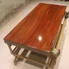 Mesa de Chá Okan de Madeira Maciça Placa Grande Estilo Chinês Mesa e Cadeira de Escritório para Chefe Combinação de Troncos