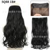Fabricante de Cortina de Cabello para Peluca Venta al por Mayor Comercio Exterior Transfronterizo Ola Grande Fibra Química Hilo de Pesca Cortina de Cabello Rizado Extensión de Cabello Sin Costuras Pieza de Peluca