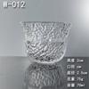 Tazas de té de vidrio estilo japonés con impresión de logotipo, tazones de té Kung Fu, tazas con textura martillada, tazas de degustación, juegos de té de cristal, venta al por mayor del fabricante