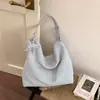 Bolso casual nuevo de gran capacidad estilo coreano para mujer, bolso de hombro casual versátil, bolsa de mano tejida vintage para el día a día