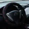 Cubierta para Volante de Coche, Universal para Todas las Estaciones, Cuero Sin Anillo Interior, Cubierta Elástica de Cuero, Resistente al Desgaste, Antideslizante, Bordado Acolchado, Funda para Manillar Popular de Venta Transfronteriza