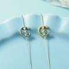 Nueva línea de moda, pendientes con destellos de perlas, diamantes y circonitas intercaladas, pendientes colgantes estilo hada, pendientes de estilo simple.
