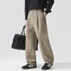 Pantalones de trabajo casuales lavados estilo retro old money de Anyang 2026 otoño nuevo sueltos de algodón puro de pierna recta