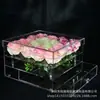 Caja de Flores Perpetuas, Caja de Flores Transparente Acrílica, Caja Rectangular Tipo Cajón para Guardar Joyas, Caja Vacía, Caja de Regalo