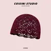 Gorro Tejido Calado Retro Literario Hecho a Mano para Mujer Primavera Otoño Delgado Transpirable de Lana Suave Dulce Versátil