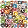 50 Adesivos de Rosquinha Padrão Desenho Animado Transparente à Prova d'Água Material para Caderno de Bolso Decoração de Celular Caderno Mala Adesivos
