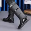 Botas de Chuva Longas Masculinas Plus Size Antiderrapantes Impermeáveis Espessadas Quentes Resistentes ao Desgaste Botas de Chuva Botas de Pesca Calçados Aquáticos Botas de Chuva