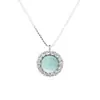 Colar de Prata de Lei S925 com Jade Natural e Ágata Branca para Mulheres, Elegante Brilhante com Diamante, Luxo Leve, Alto Padrão, Exquisito e Versátil Corrente para Clavícula