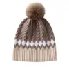 Gorro de Cachemira Tejido Estilo Coreano de Invierno para Mujer, Gorro de Lana Engrosado, Gorro Frío para Ciclismo al Aire Libre, Gorro Cálido y a Prueba de Frío, Gorro con Protección para los Oídos
