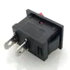Interruptor tipo Barco 15*21mm Cubierta Roja 2 Pines Completamente de Cobre Llave Basculante de Encendido/Apagado KCD1-101-2P 6A250V