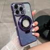 Suporte Magnético Maçã 17 Strass Glitter Capa de Celular Adequada para iPhone 16 Pro Max Toque de Luxo 15 Capa Anti-Queda
