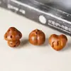 Madera de Durazno Caqui Hongo Pequeño Corazón Derretido Tallado 3D Colgante para Coche Accesorio Manualidades para Joyería DIY