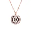 Collar Difusor de Aromaterapia para Mujer, Colgante Hueco en Oro Rosa, Puede Contener Aceites Esenciales, Apertura y Cierre Magnéticos, Venta al por Mayor de Joyería
