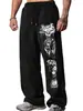 Pantalones casuales de moda hip-hop de alta calle transfronterizos de AliExpress para hombre, ajuste holgado de verano, estilo de pierna recta de nicho, en stock, pantalones largos versátiles