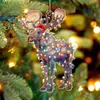 Amazon Nuevo 2026 Navidad Colgante Acrílico Animal Sombrero de Navidad Transfronterizo Decoración Árbol de Navidad Colgante Venta al por Mayor