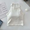 Camisola Halter con Almohadillas para el Busto para Ropa Interior y Exterior, Adelgazante y Sexy Sin Costuras Hermosa Espalda Top Dulce y Picante para Mujer Nuevo Estilo