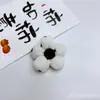 Novos Acessórios de Flor de Cinco Pétalas Tridimensional Preenchidos com Algodão Tecido Fresco Estilo Coreano DIY Acessórios de Cabelo Roupas Sapato Bolsa Acessórios