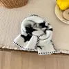 Bufanda infantil de estrella estilo coreano, calentador de cuello retro de bloques de color para otoño e invierno, bufanda suave y cálida para niños y niñas