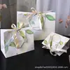 Bolsas de Regalo Florales, Bolsas Tote Rosas, Bolsas de Empaque con Logo, Bolsas de Papel, Stock Listo Transfronterizo, Bolsas Universales con Cinta