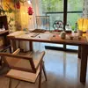 Mesa de Estudos em Madeira Maciça Estudos Chineses Estética da Dinastia Song Novo Estilo Chinês Mesa de Computador para Casa Mesa Longa Integrada para Sala de Estar Mesa de Estudo para Caligrafia