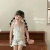 Conjunto de Regata e Suspensório Infantil Lenzing Modal para o Verão, Roupa Sem Costura para Casa e Exterior