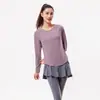Roupas de Yoga Femininas Profissionais de Primavera Novas Respiráveis Soltas Plus Size Pilates Fitness Secagem Rápida Manga Longa