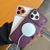 Adecuado para iPhone 18 Pro Max, funda de teléfono magnética con patrón de olas, funda protectora anti-caídas de cobertura total tipo piel Apple 17 16
