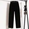 Pantalones de pierna ancha ajustados para mujer petite, 150 cm más altos, de primavera, con caída, versátiles, casuales, de nueve puntos, rectos