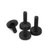 Parafuso Gb835 com Cabeça Chata Serrilhada, Aço Carbono Preto Eletroforético Parafuso Grande com Cabeça Chata Serrilhada, Parafuso Preto Zincado Antiderrapante de Apertar Manual