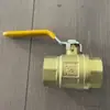 Válvula de bola de latón de diámetro completo Válvula de bola con rosca NPT Válvula de bola de cobre estándar americano PN40 Válvula de bola alargada de color natural Fabricante de exportación