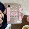 Funda protectora para tablet iPad air 8/7/6 pastel de retazos rosa adecuada para Pro 11/13 a prueba de caídas 10/11