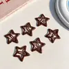 Pinza para el Cabello Estrella de Dopamina Transfronteriza Pinza para el Cabello de Estrella de Cinco Puntas Y2K de Niña Linda Pinza para Flequillo de Bebé Color Caramelo