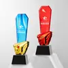 Troféu de Cristal Colorido Criativo Resina Personalizada Atmosfera de Alto Padrão Medalha de Funcionário Destaque para Reunião Anual da Empresa Ornamentos