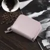 Portatarjetas de piel de vaca, estuche exquisito para licencia de conducir de mujer, gran capacidad, billetera de cuero genuino para tarjetas con doble cremallera y múltiples ranuras para tarjetas, monedero