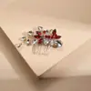 Accesorios para el Cabello de Cristal Rojo Transfronterizos Novedosos Accesorios para Peinados de Banquete Accesorios para el Cabello de Novia Peine Accesorios para el Cabello Venta al por Mayor