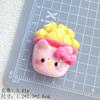 Juguete de comida rosa gato crema de chocolate DIY accesorios para el cabello cuerda para el cabello zapatos flor colgante para refrigerador accesorios de resina venta al por mayor