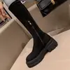 Botas Altas Francesas para Mujer 2026 Nuevo Otoño/Invierno de Gama Alta Modernas de Caña Alta Elásticas Adelgazantes Ajustadas Botas de Jinete