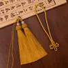 [Boleto Especial Gratuito] Colgante de Borla Nudo Chino Wenchang, Borla de Red para Cabeza Budista Doble, Colgante con Adorno de Jade