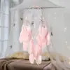 Decoração Suspensa de Filtro dos Sonhos Kit de Material DIY Estilo Floresta Sino de Vento Pingente Presente para Menina Decoração de Quarto Ornamento Suspensor Estilo Ins Atacado