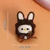 Pequeños accesorios de lana color crema de lindo gato de dibujos animados rizado, adornos para el cabello, accesorios para la ropa, broches, colgantes y figuritas pequeñas