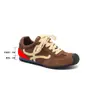Zapatos de Entrenamiento Alemanes Retro de Cuero Genuino con Retazos Estilo Nuevo para Mujer Cordones Cruzados Casuales Deportivos Blancos Versátiles Zapatos Forrest Gump