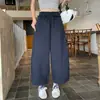 Foto real de pantalones balloon de encaje cropped petite, nuevo estilo verano 2026, cintura elástica, versátiles pantalones casuales rectos tipo tulipán